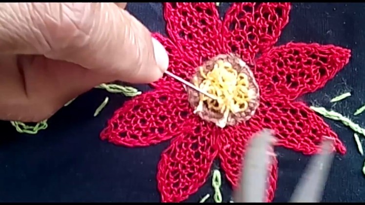 HAND EMBROIDERY NET FLOWER