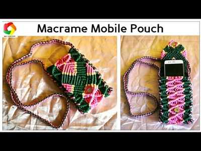 Handmade Macrame Mobile Pouch | Cellphone Cover