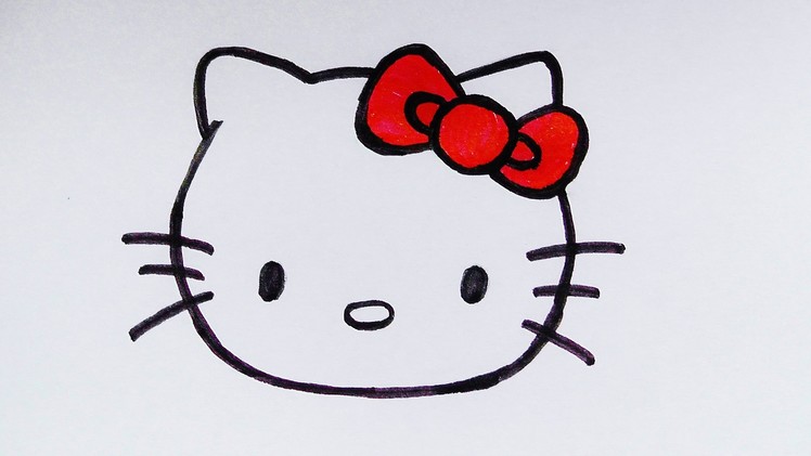 How to draw a Hello Kitty face - ArtPedia