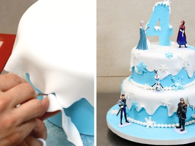 How To Make a Frozen Disney Cake by CakesStepbyStep