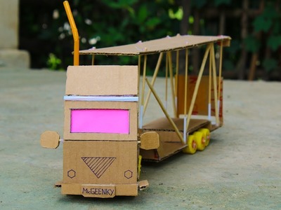 How to make a toy truck out of cardboard easy at home (Car carrier trucks)