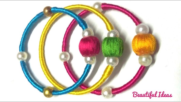 How to Make Silk thread Designer Fancy Bangles.Latest Thread Designer Bangles Making at Home.DIY.