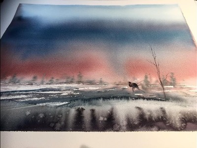 How to paint a quick winter watercolor