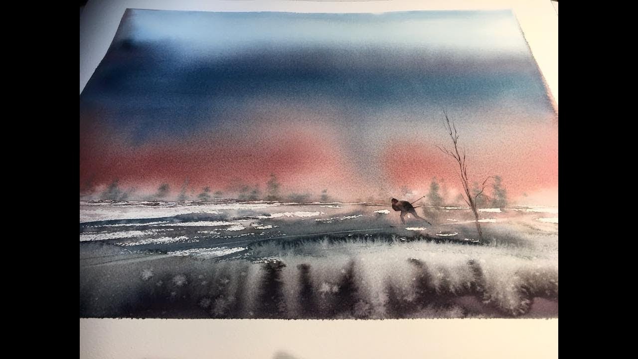 How to paint a quick winter watercolor