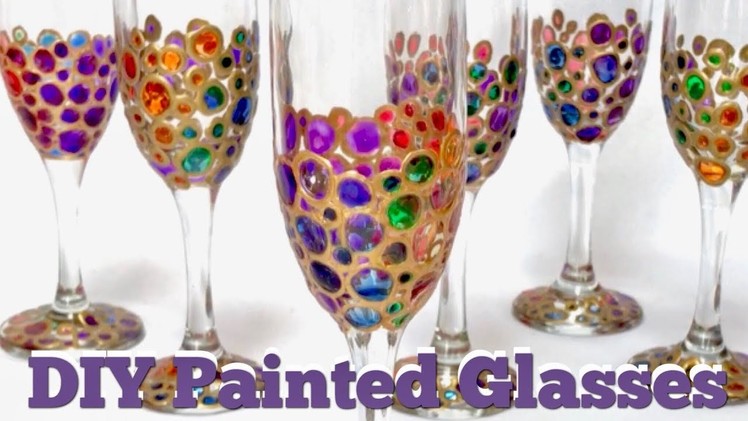 How to Paint Wine Glasses | Painting Glasses for Brunch Mimosas