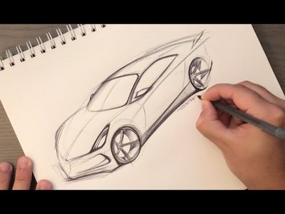 How to Sketch a Car in Perspective Using Just a Pen (Start with an egg)