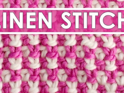 LINEN Knit Stitch Pattern | Two Color Easy Stranded Colorwork