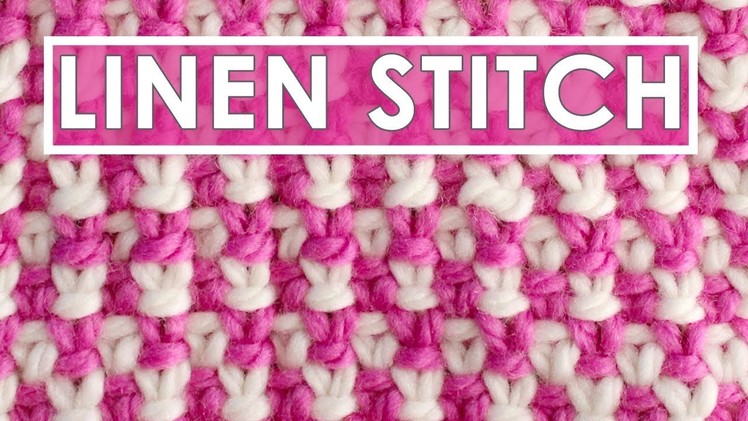 LINEN Knit Stitch Pattern | Two Color Easy Stranded Colorwork