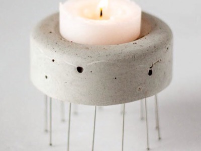 Make a Simple Cement Tealight Candle Holder - Home - Guidecentral