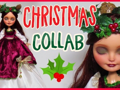 "NOELLE" ~ Christmas Collab ~ Briar Repaint ???? Festive wreath doll!