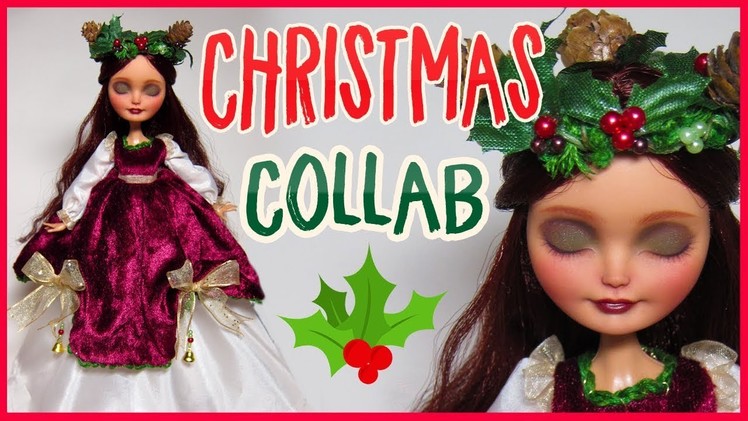 "NOELLE" ~ Christmas Collab ~ Briar Repaint ???? Festive wreath doll!