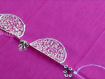 Pani embroidery beads design on kurti | blouse | Dress | Churidar | Saree