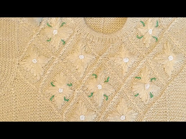 #PART-2 Embroidery with Moti Work Sweater#(Hindi):Design-31