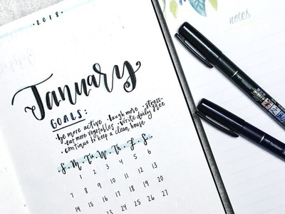 Plan With Me January 2018 | Minimalistic, Informative Bullet Journal Setup