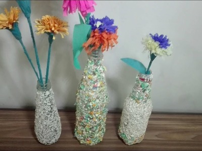 Recycled DIY: Mosaic vase from Egg Shells