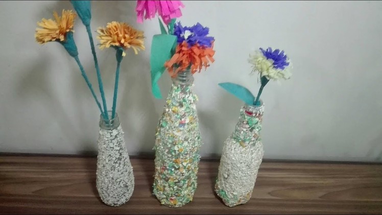 Recycled DIY: Mosaic vase from Egg Shells