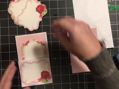 Romantic Valentine series Mini flip bag tutorial - made from envelope | dearjuliejulie