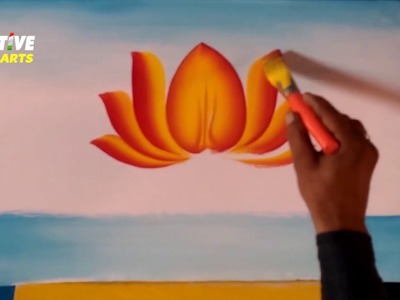 Simple painting of Lotus flower