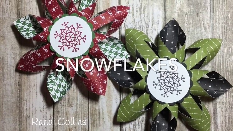 Snowflake Ornaments w.Stampin Up! DSP
