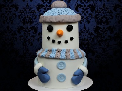 Snowman Christmas Cake Tutorial!