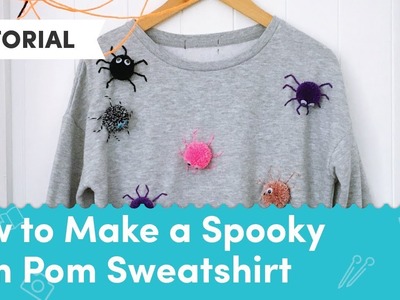 Spooky Halloween Pom Pom Sweatshirt Timelapse!