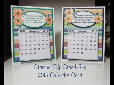 Stampin'Up Stand up 2018 Calendar Card