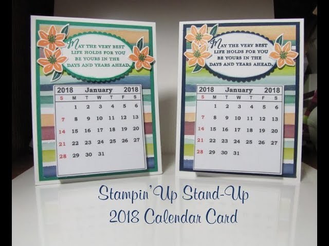 Stampin'Up Stand up 2018 Calendar Card