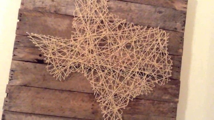 Texas String Art on pallet wood