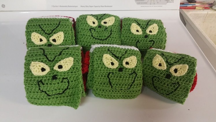 The One with The Crocheted Grinch Scarves
