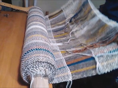 The process of weaving my blanket on my rigid heddle loom