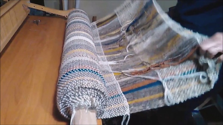 The process of weaving my blanket on my rigid heddle loom