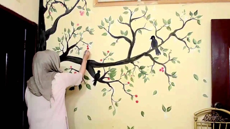 Tree wall painting