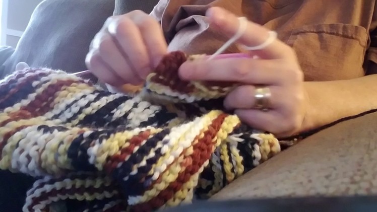 Tunisian crochet with the cord
