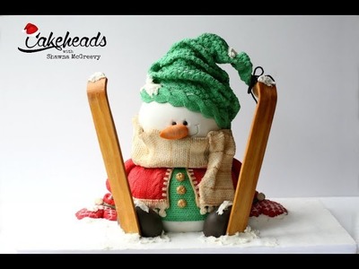 Using Marvelous Molds Knit Collection on my Snowman Cake!