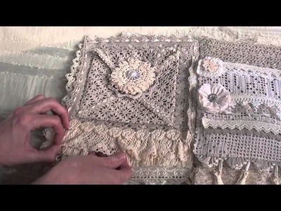 Vintage Fabric lace Book.