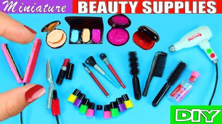 10 Miniature Beauty Supplies - Hair, Nails & Make-Up Products - 10 Easy DIY Doll Crafts