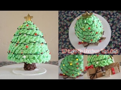 3D Light Up Christmas Tree Cake!