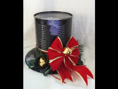 Best out of waste - Tin Can Top Hat Table decorations.
