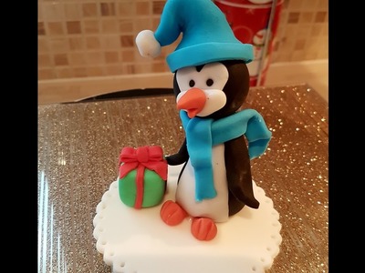 Christmas Cake Penguin Topper Tutorial for Beginners