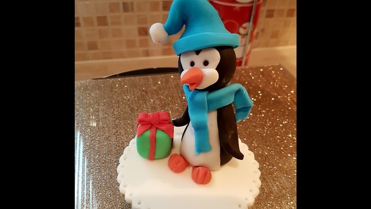 Christmas Cake Penguin Topper Tutorial for Beginners