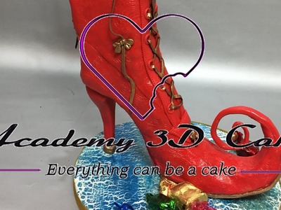 Christmas Cake Tutorial. How to make Mrs Elfs high heeled boot.