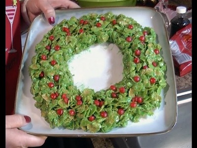 Christmas Candy Wreath w.Cornflakes (Delicious Recipes)