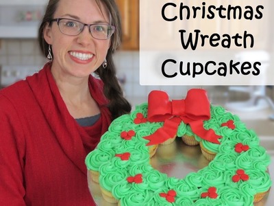 Christmas Wreath Pull-Apart Cupcake Cake | Sweetwater Cakes