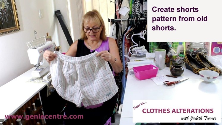 Create shorts pattern from old shorts