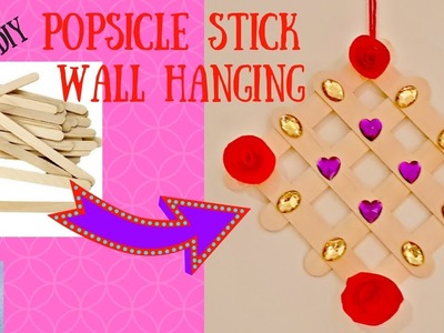 DIY EASY WALL HANGING FROM POPSICLE. ICE CREAM  STICKS | EASY HOME DECOR IDEA | BEST OUT OF WASTE