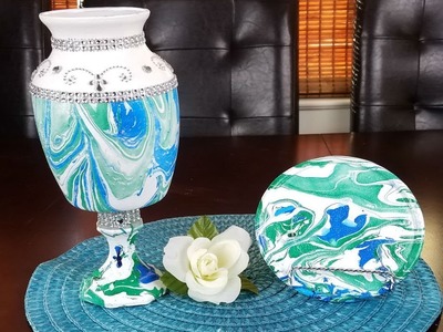 DIY Marble Vase Centerpiece