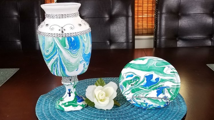 DIY Marble Vase Centerpiece
