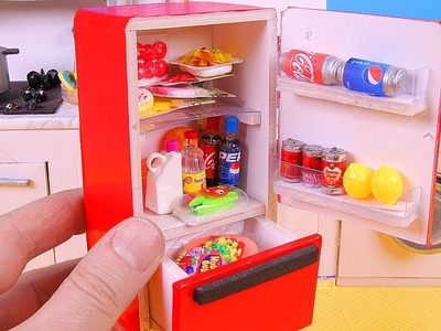 DIY Miniature Refrigerator ~ Coke, Food