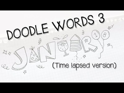Doodle Words : Months of the Year (Fast version) | How to turn words into doodles~