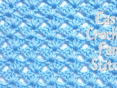 Easy crochet fan stitch #45